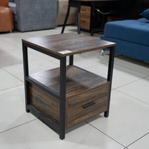 Mesa de Noche en Melamina y Metal