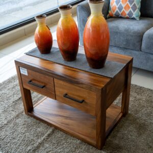 Mesa de Centro con 2 Gavetas en Cenízaro