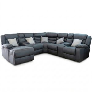 Esquinero con diván y reclinable electrico